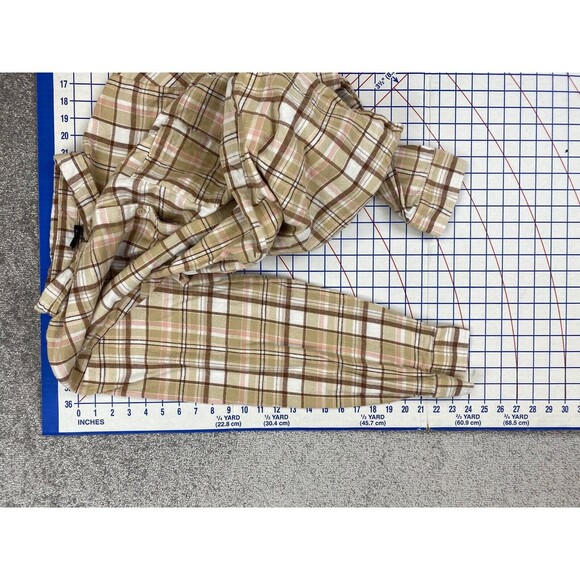 Cotton On Shirt Womens Large Tan Plaid Flannel Button Up Casual Outdoor Ladies - Picture 15 of 16